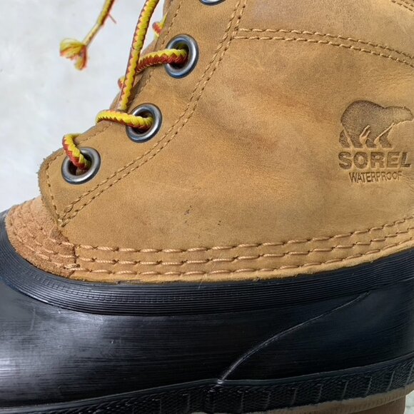 Sorel 1891-286 Kids Brown Waterproof Lace Up Duck Boots Size 3 - Picture 7 of 16